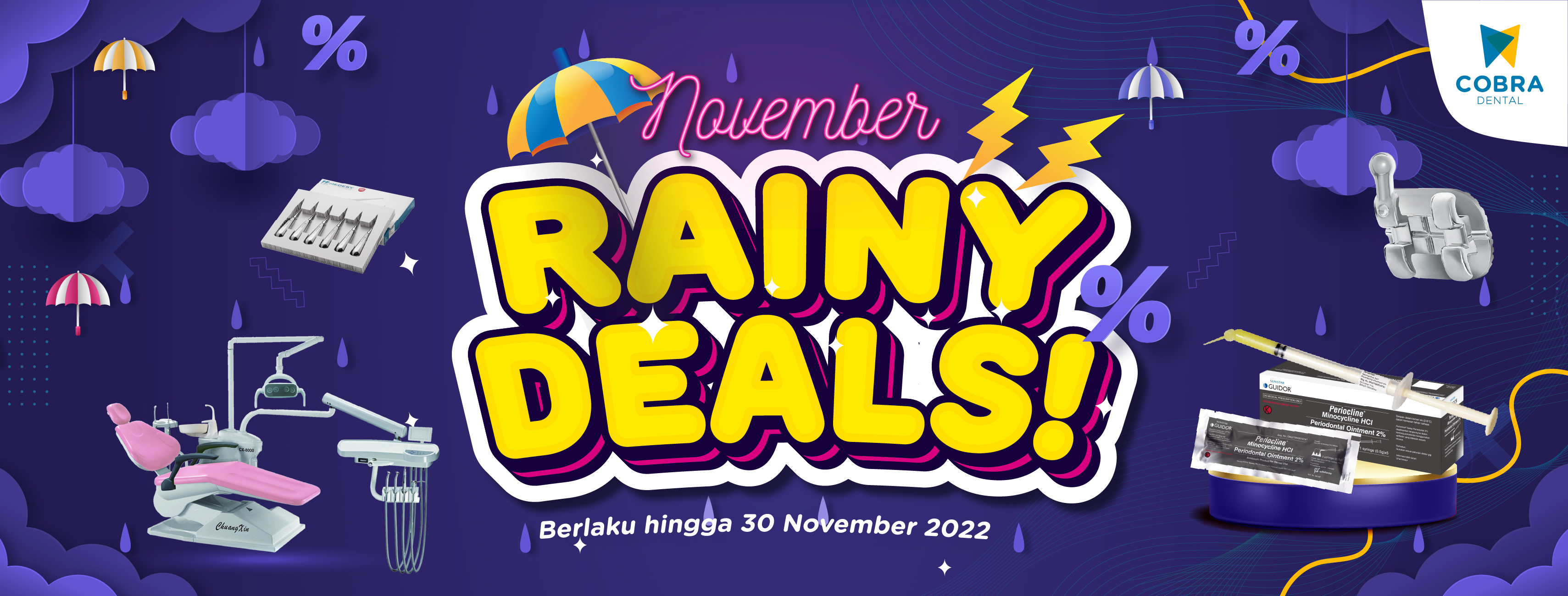 NOVEMBER RAINY DEALS! Hujan promo di bulan November di Cobra Dental